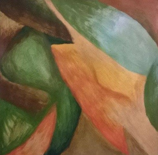 Drawing #148 Caramel Forest (Abstract Paint)