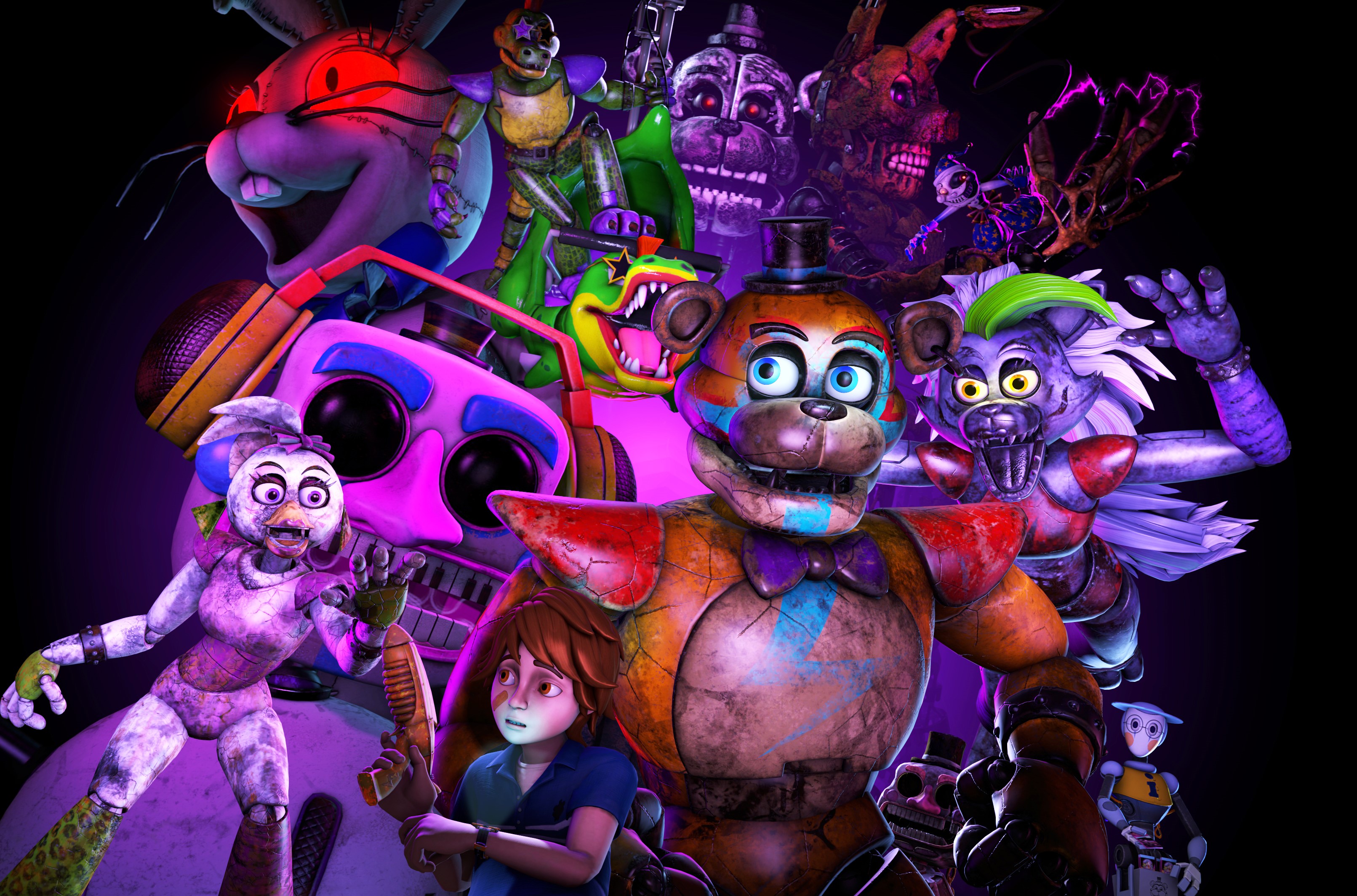 FNAF Security Breach Animatronics by ArgosSFMofficial on DeviantArt