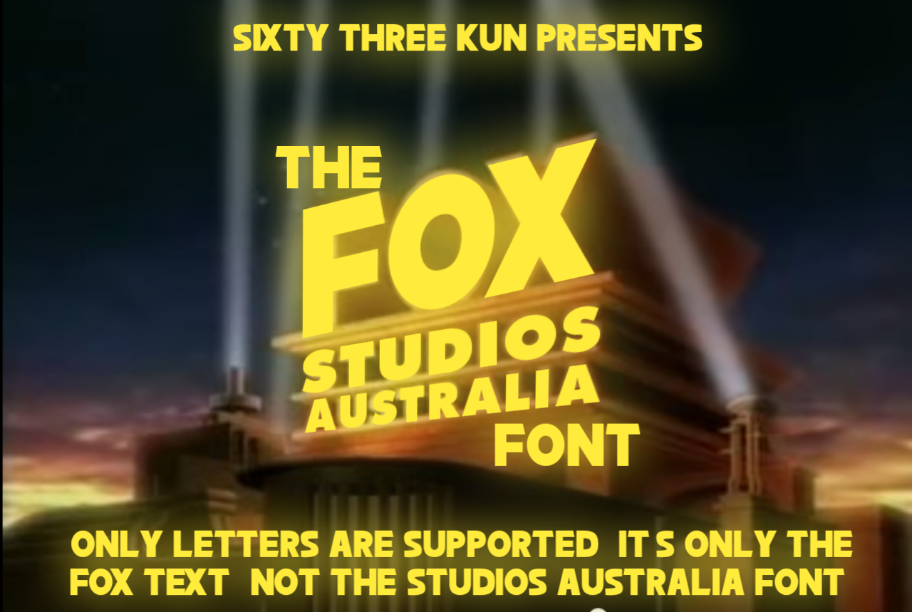 Fox Lab Font Deviantart Fox Studios Australia Font by SixtyThreeKun63 on DeviantArt