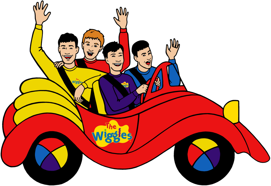 The Wiggles In The Big Red Car From The 1997 Big S By Trevorhines On