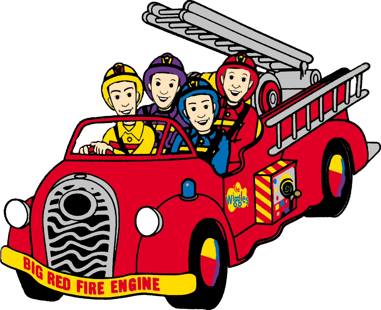 The Cartoon Wiggles on Big Red Fire Engine by Trevorhines on DeviantArt