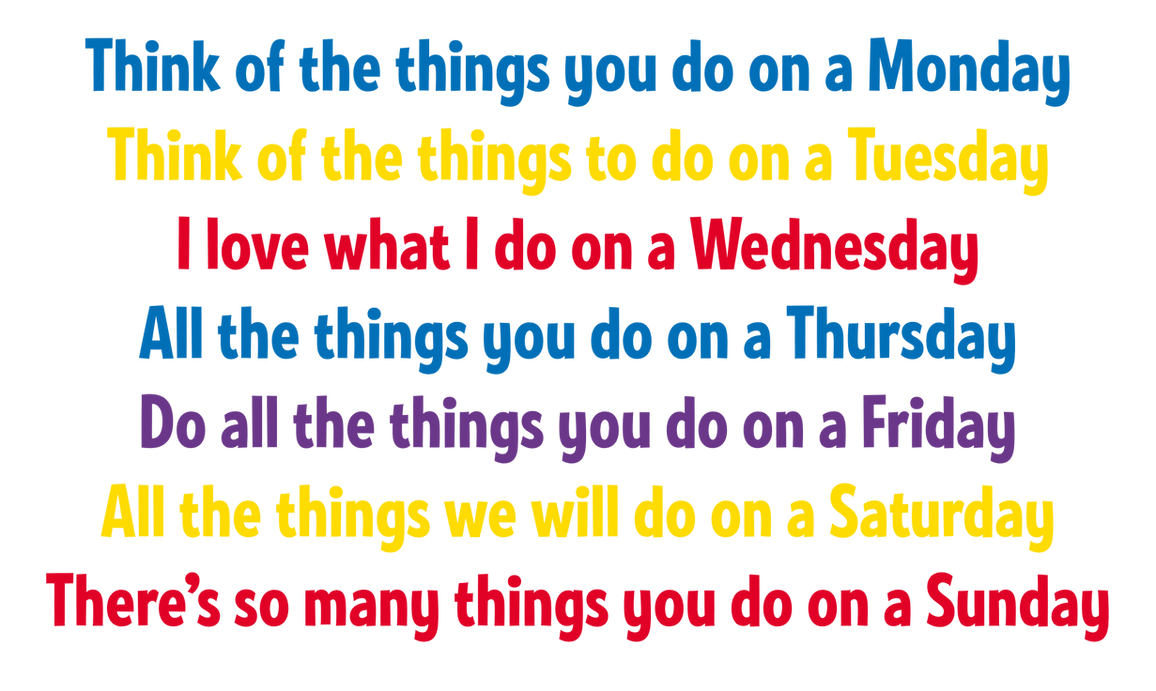 All the Weeks by Trevorhines on DeviantArt