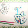 Valentine LOVE drawing 3D letters