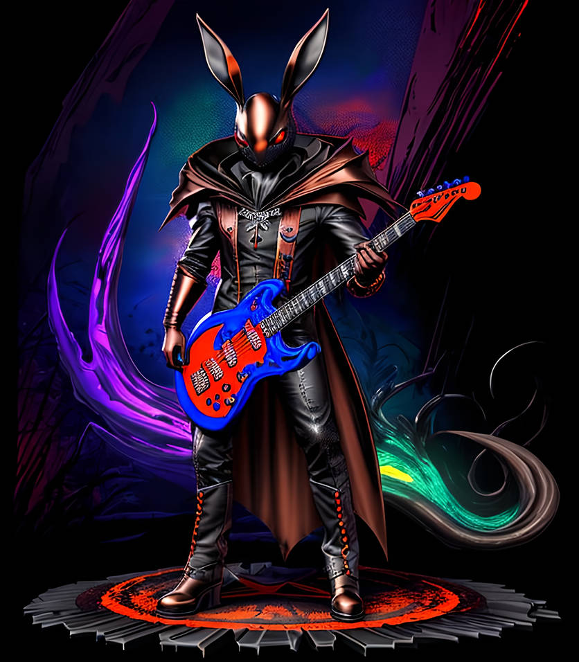 Rabbit Guitarist by axinjaxon on DeviantArt