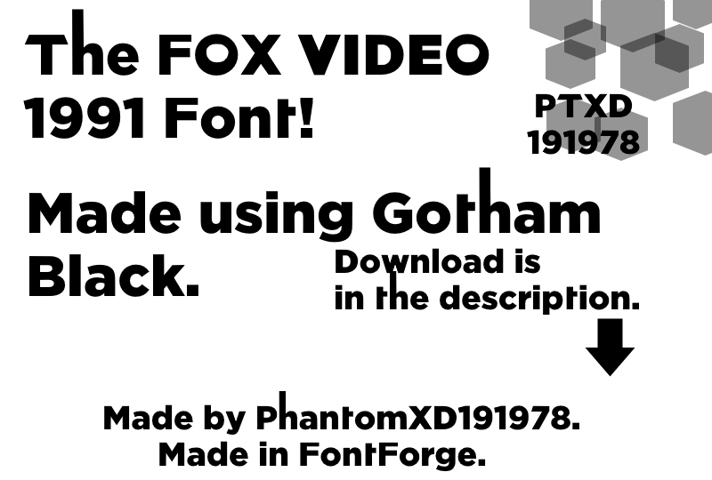 Fox Lab Font Deviantart The Fox Video 1991 Font! by PhantomXD191978 on DeviantArt