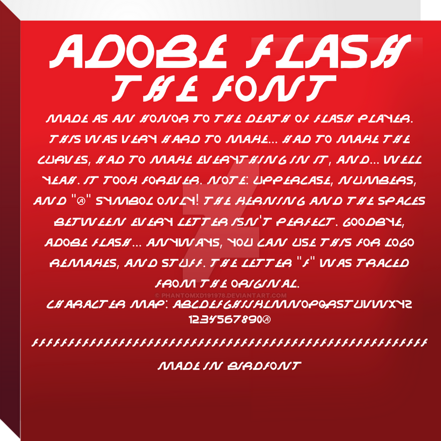 Adobe Flash The Font by PhantomXD191978 on DeviantArt