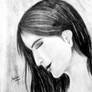 Girl in Profile - Pencil Art