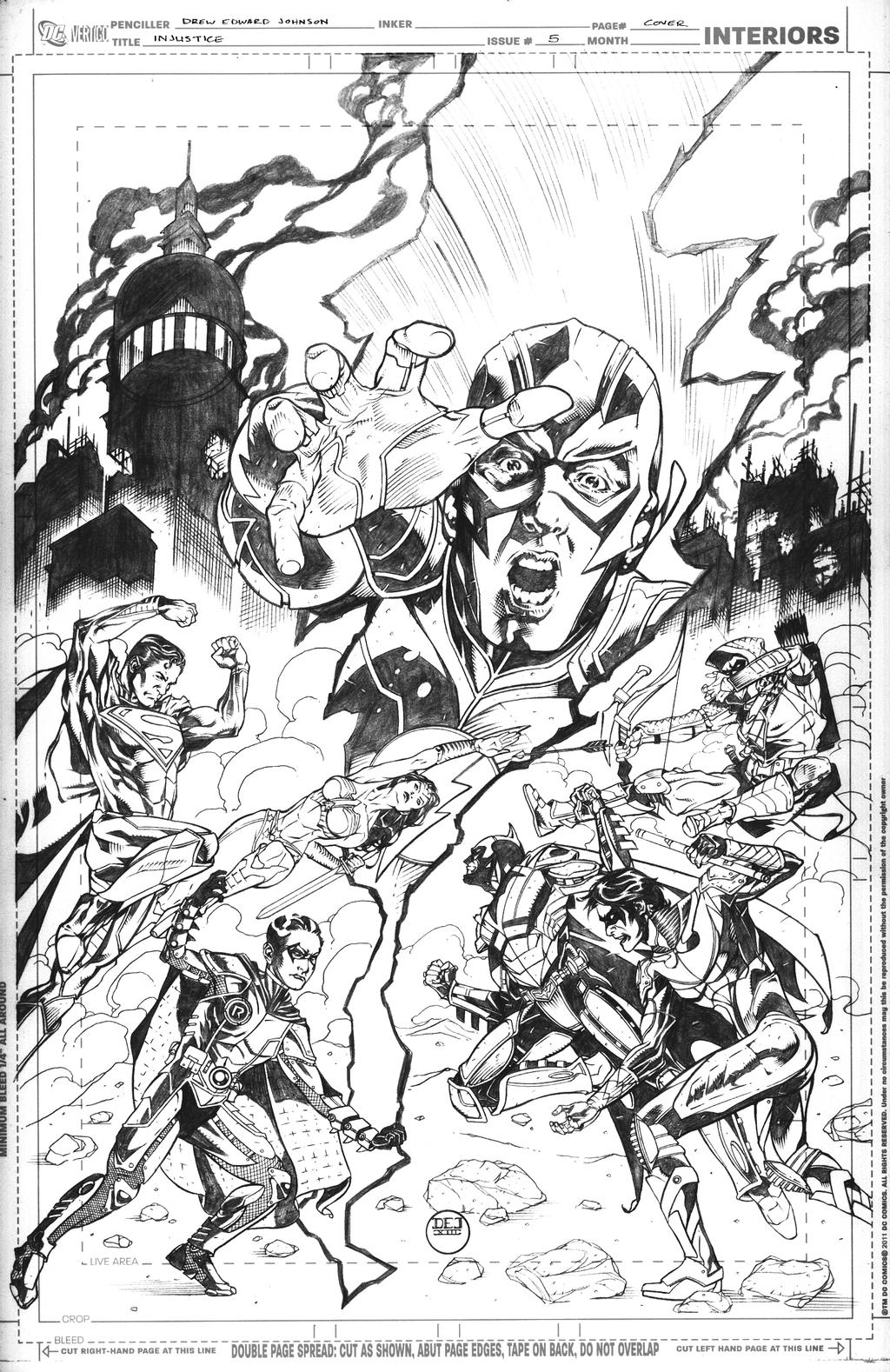INJUSTICE: GODS AMONG US Issue 5 Cover Pencils