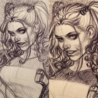 Harley Quinn Ballpoint Process