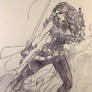 Mara Jade Ballpoint Pen Sketch 