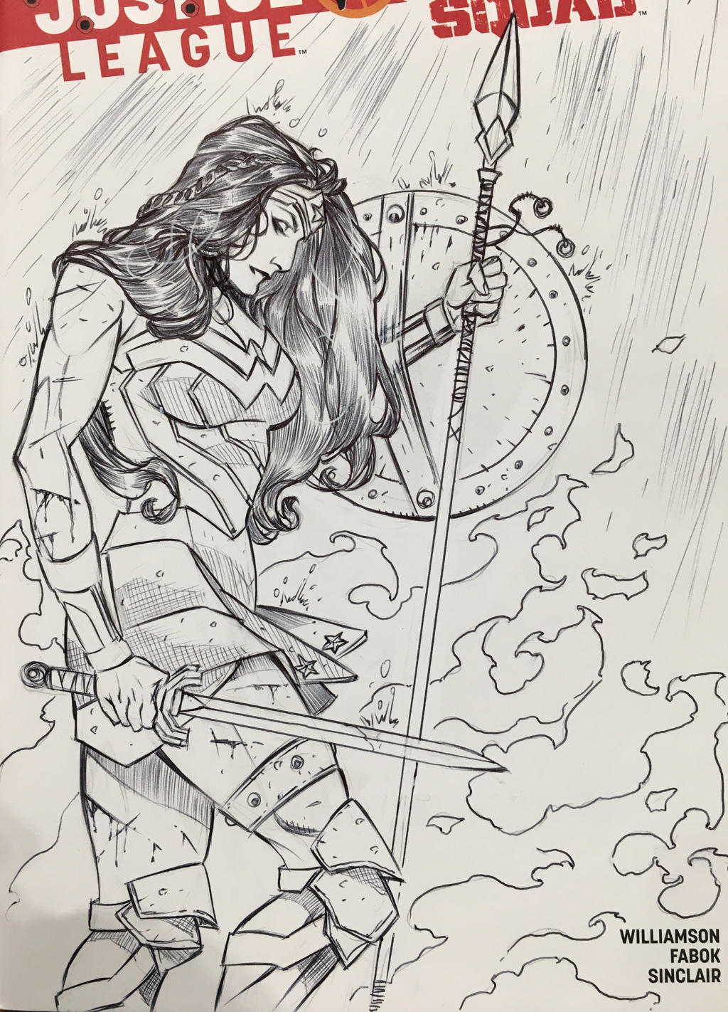 Wonder Woman Sketch Cover LBCE by DrewEdwardJohnson
