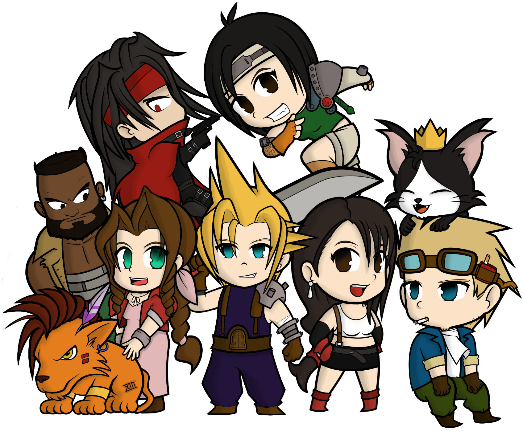 Final Fantasy VII Chibi Cast by Mythgraven on DeviantArt