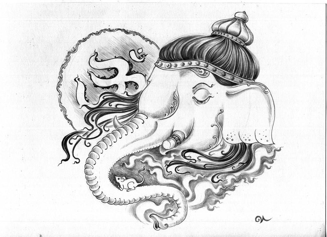 Ganesha Tattoo design by preneko2 on DeviantArt
