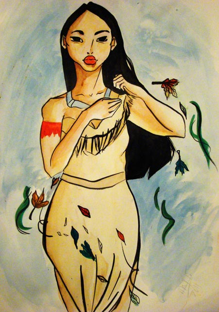 Pocahontas: Watercolour