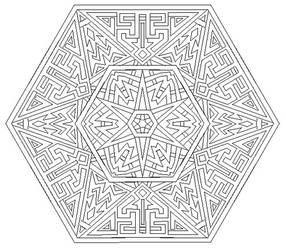 Aztec-inspired mandala