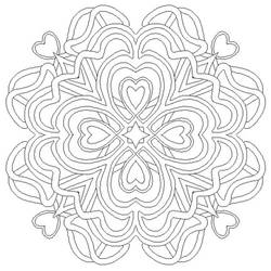 Four of Hearts mandala