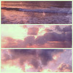 ocean sunset triptych by september28