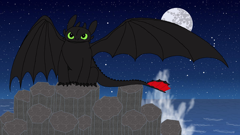 Toothless (art process, 3 of 3) by LunasAccountant on DeviantArt