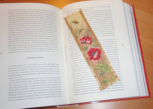 bookmark #6 - poppies finished