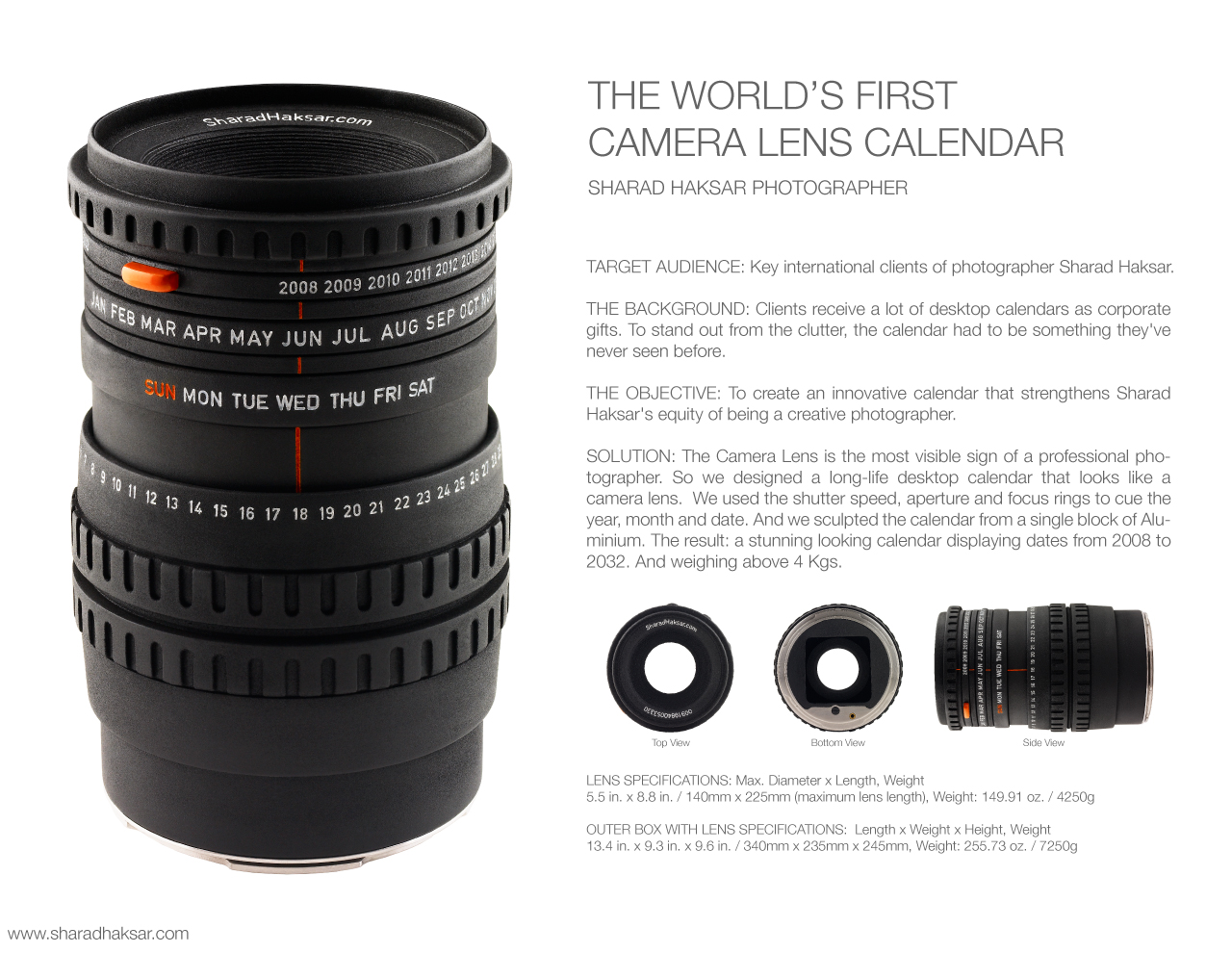 World's First Lens Calendar