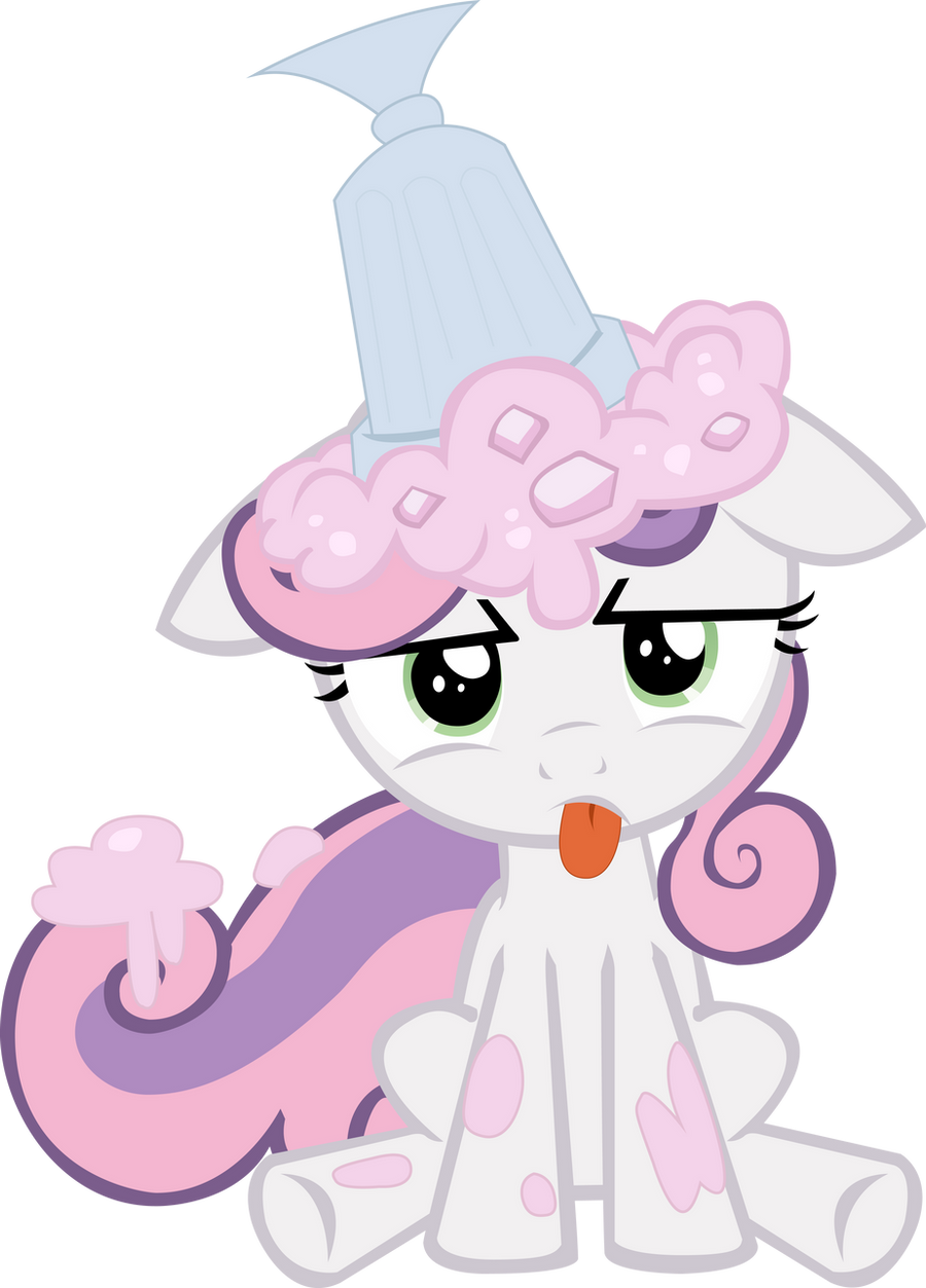 Sweetie Belle: Ice Cream on Head by CobaltWinterborn