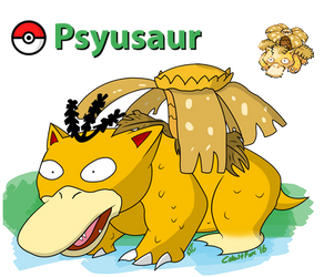 Psyusaur (Psyduck + Venusaur)