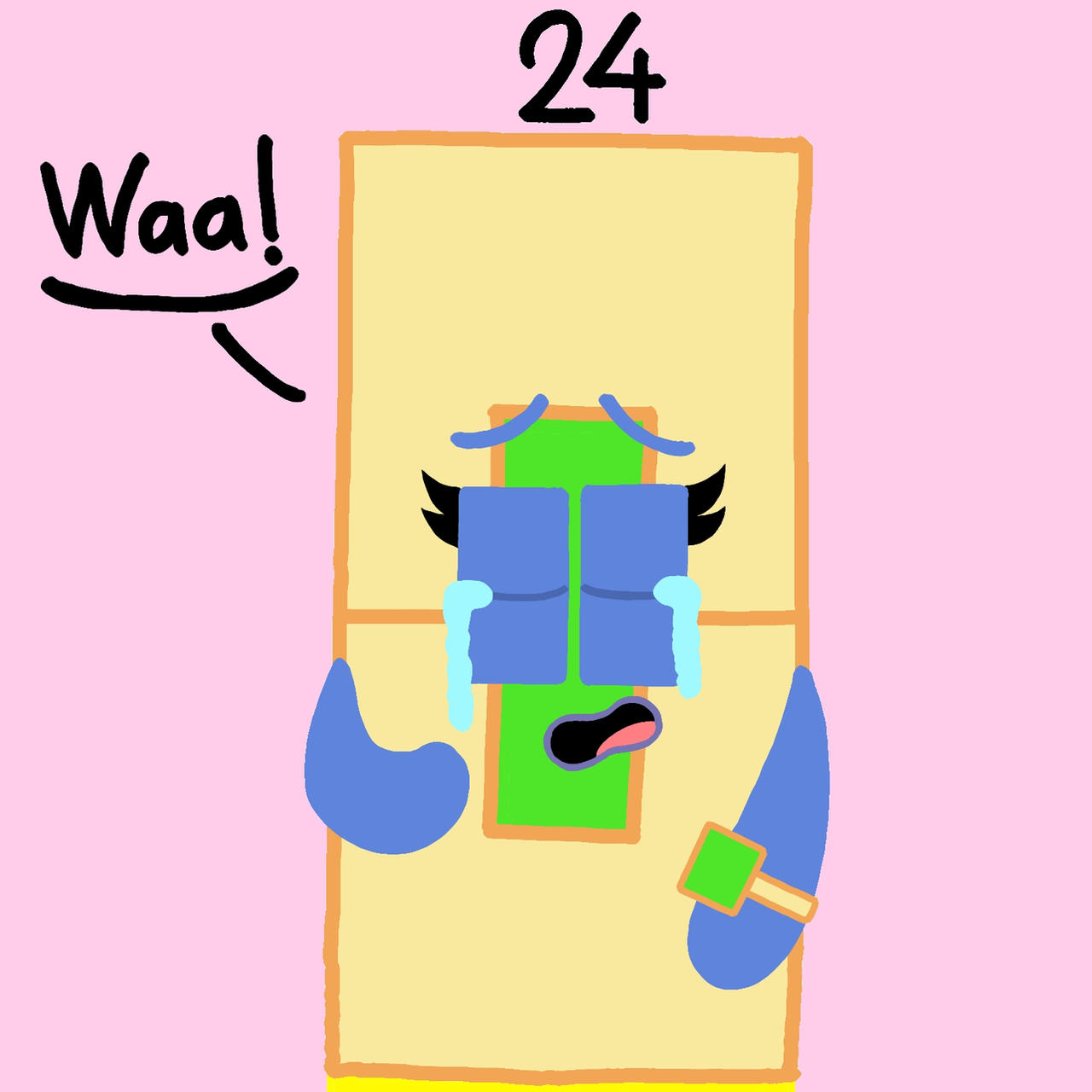 Number 48 Crying Numberblock 24 crying because of haters! by xDianaPinkie2009x on DeviantArt