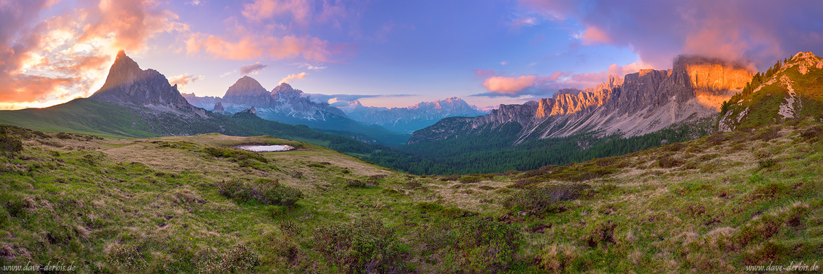 Passo Giau Sunset Panorama by Dave-Derbis Passo Giau Sunset Panorama by Dave-Derbis