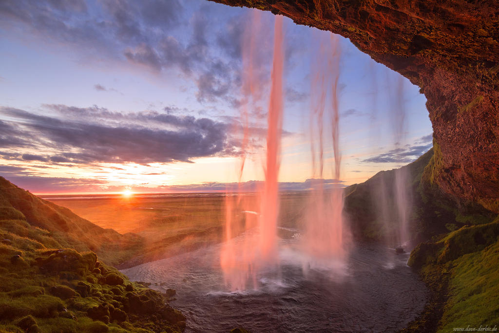 Seljalandfoss Sun by Dave-Derbis Seljalandfoss Sun by Dave-Derbis