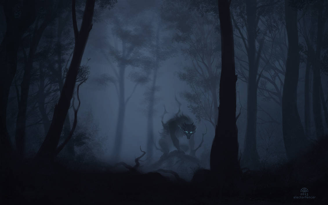 Ночи теплы и непроглядны в черной тьме. Лавкрафт Пожиратель призраков. Страшный лес.