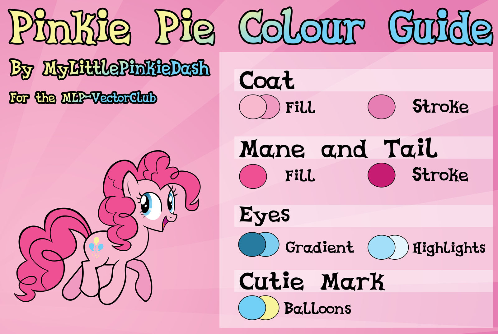 Pinkie Pie Colour Guide by Atmospark