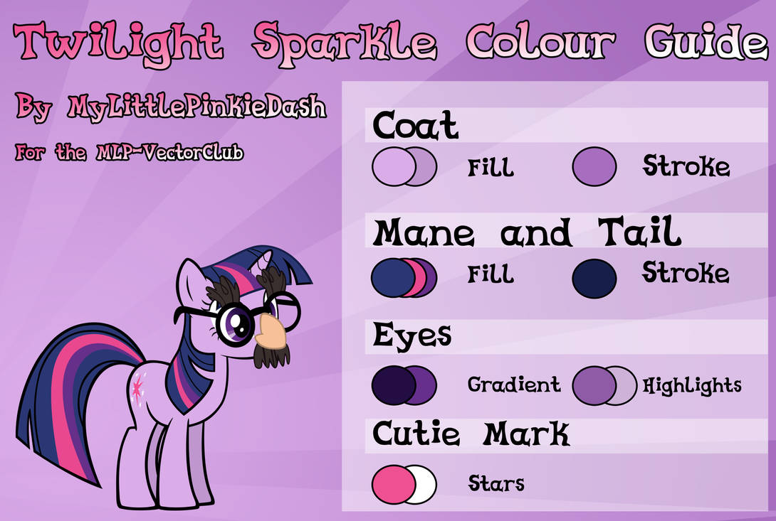 Twilight Sparkle Colour Guide by Atmospark