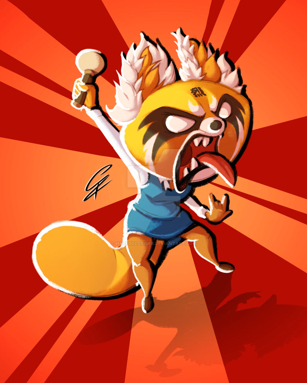 Aggretsuko Refrence Aggretsuko! by HalfGoldTiger on DeviantArt