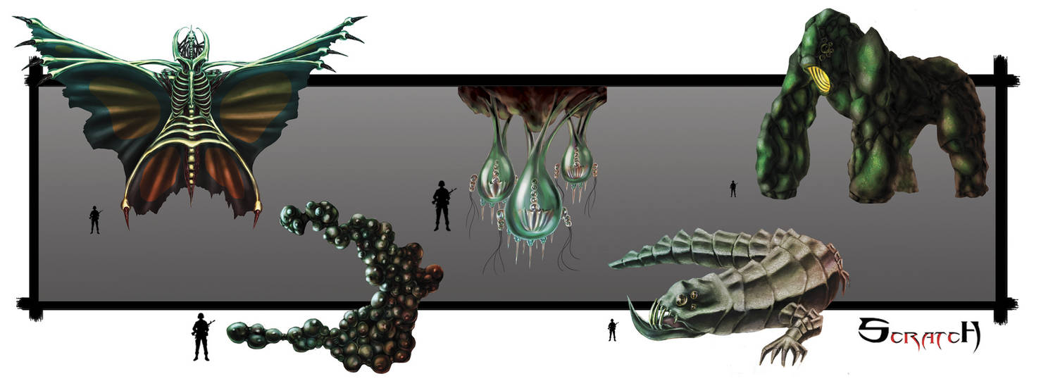 Distorted Monster Designs monster design by TherealSCRATCH on DeviantArt