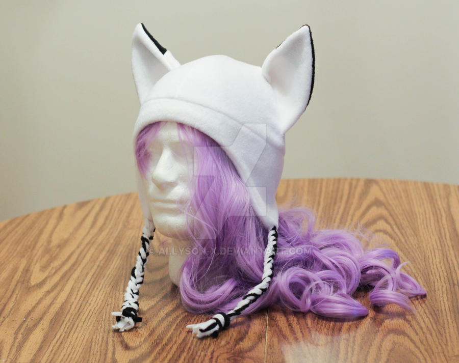 White Fox Hat Braided