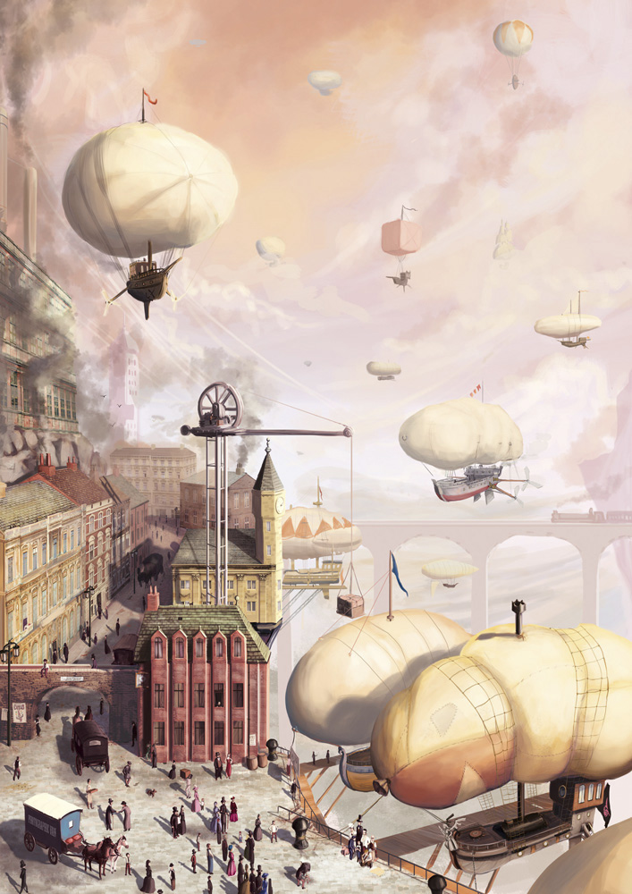 The Airship Docks by SpikedMcGrath