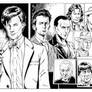 The Eleven Doctors line art