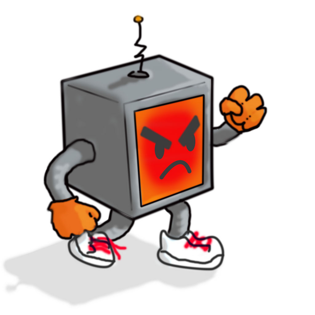 Angry Cube Man by UnderTallTrees on DeviantArt