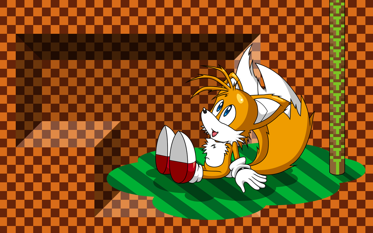 Sonic and Tails in Green Hill Zone by SOLIDCAL on DeviantArt