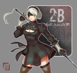 Fan art: 2B from Nier: Automata.