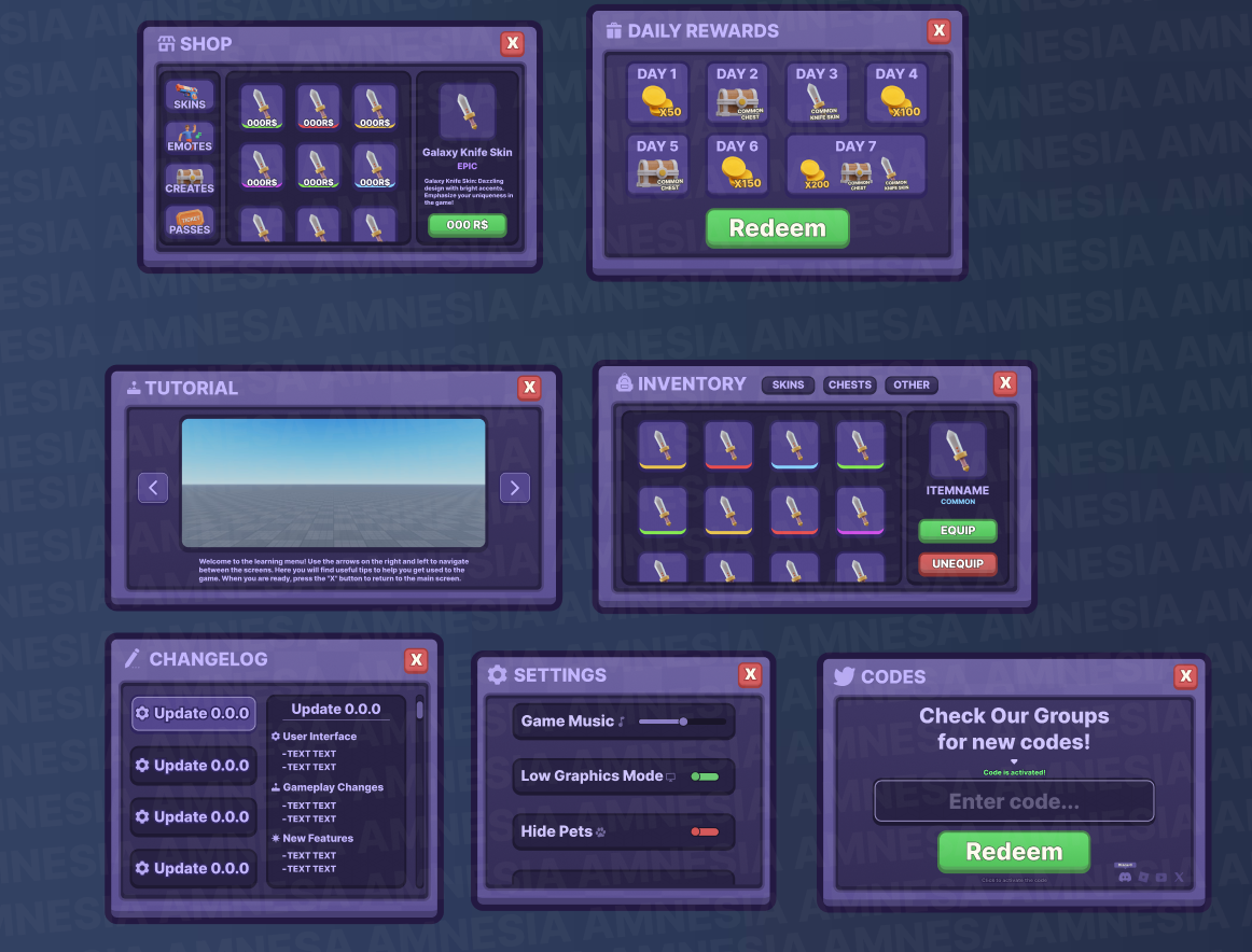 Roblox game ui by Amnessiiaa on DeviantArt