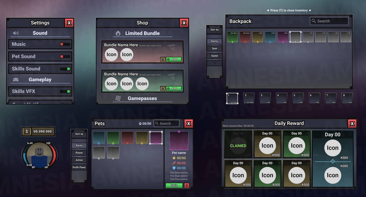 Roblox Rts Ui Roblox game ui by Amnessiiaa on DeviantArt