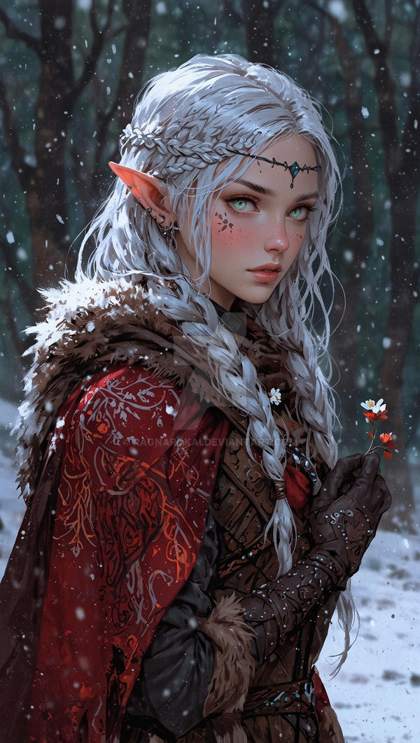 Default The image features a Nordic elf with long by RagnarokAI on ...