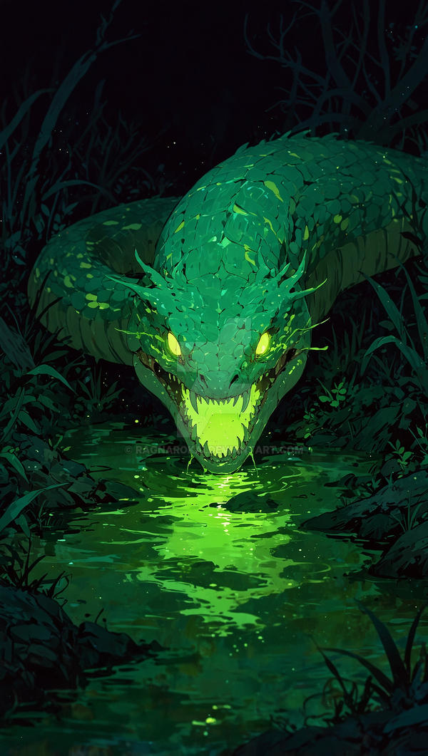 Default A massive serpentlike creature slithering by RagnarokAI on ...