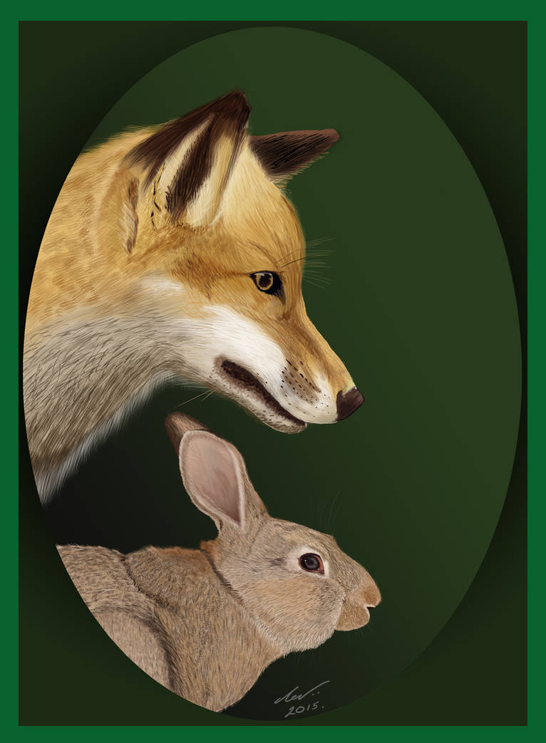 Fox Rabbit Art Young fox N Rabbit by niveky on DeviantArt