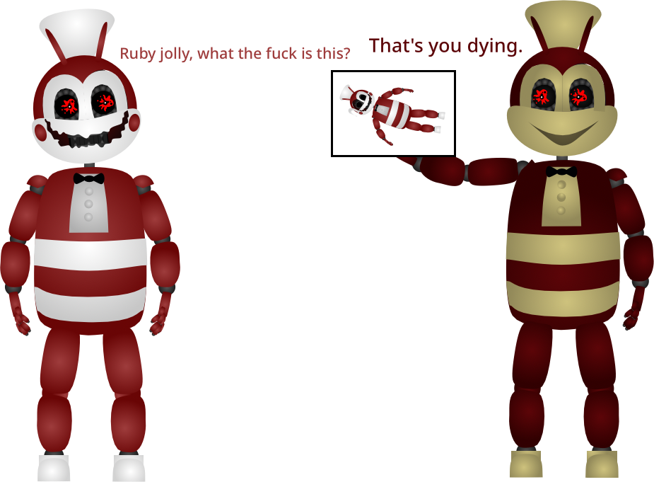 Ruby Jolly shows a picture to Jolly.exe by VehbiThefast on DeviantArt