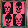 Pop art skull blanket - for a