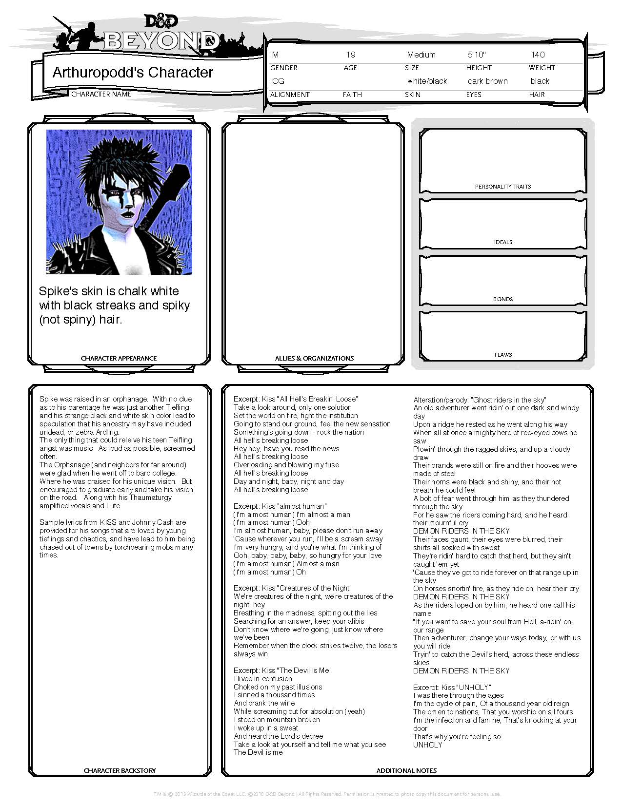 Tiefling Bard Spike Page 3 by Entomancer on DeviantArt