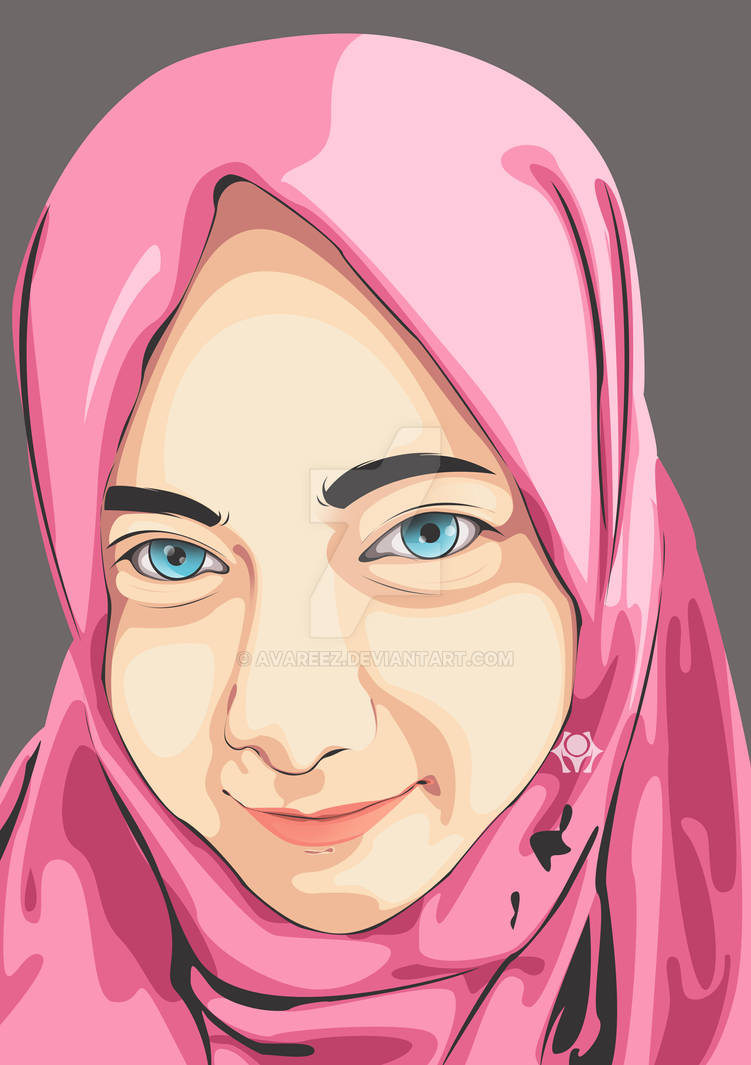 Cute Girl Simple Vector Portrait by avareez on DeviantArt