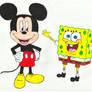 Mickey Mouse meet SpongeBob Squarepants